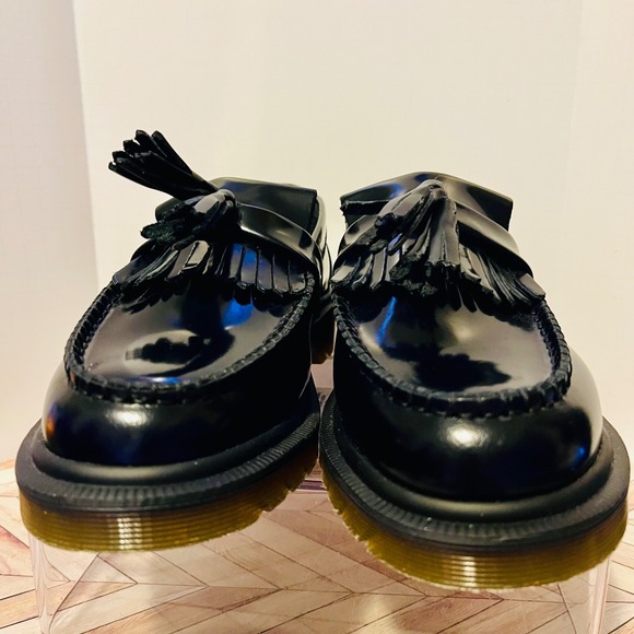 Dr Martens Adrian Smooth Leather Tassel M 5 L 6 Loafers Black Academia Business - Picture 6 of 10